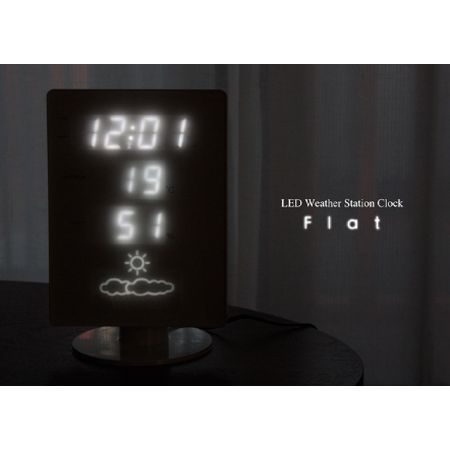 LED Weather Station Clock FLAT