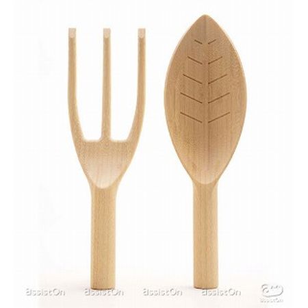 木製スコップ＆フォーク　comore “LEAF & TREE”