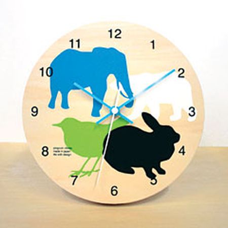 DOUBUTSU plywood clock