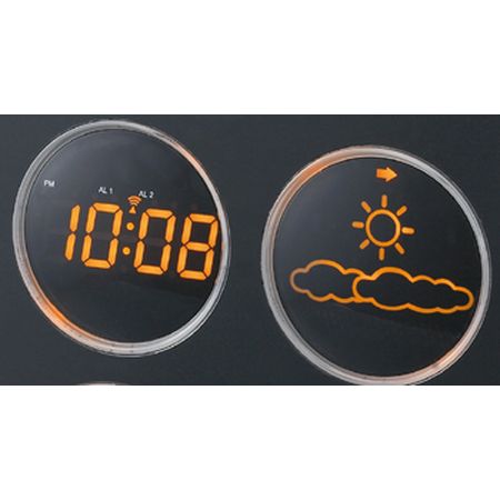 イデアIDEAデジタル電波置き時計 天気予報時計LEDウェザーステーション 