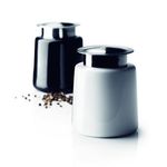磁器＆ステンレス　menu Salt/Pepper Shakers