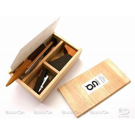 木製文房具セット　magno “DesktopSet” medium