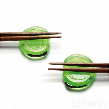 天霧ガラス工房/そら豆　箸置き(2個セット)