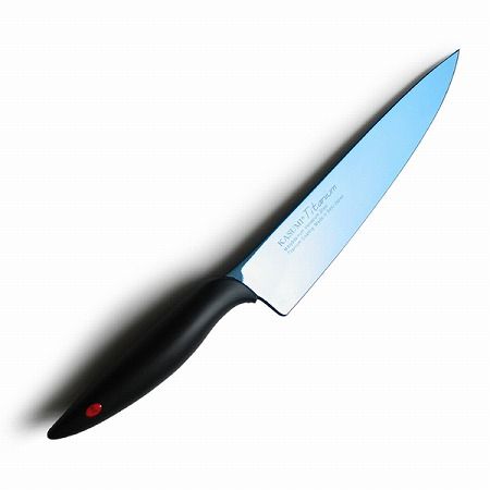 チタンの青光り Kasumi Titanium cm 剣型包丁 雑貨kukan