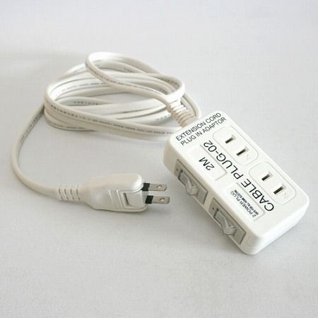 2つ口コンセントタップ CABLE PLUG-02 延長コード 