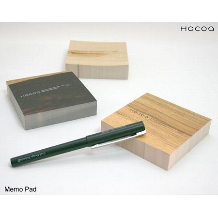 Hacoa・ハコア Memo block 木目柄メモブロック 