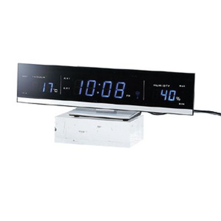 電波LED温湿時計(BL)